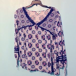 Crown & Ivy Three Quarter Sleeve Top